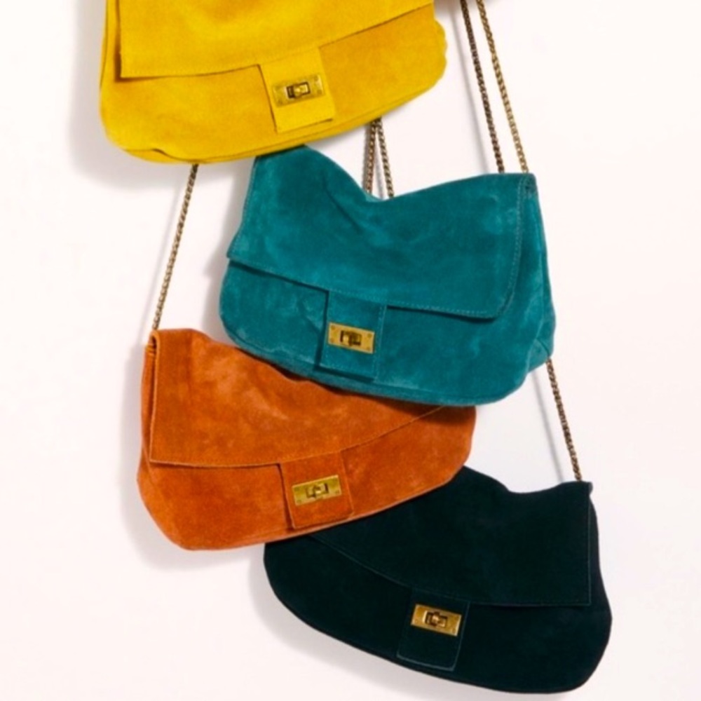 Free People Slouchy Suede Chain Shoulder Bag